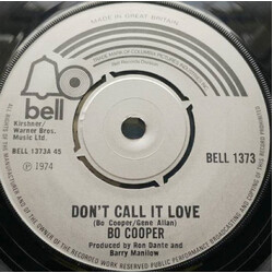 Bo Cooper (2) Dont Call It Love Vinyl 7" USED