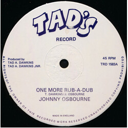 Johnny Osbourne / Tad's All Stars One More Rub-A-Dub / Revolution Rub-A-Dub Vinyl 12" USED