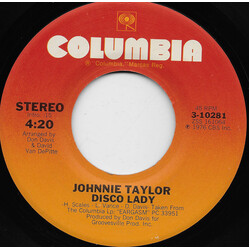 Johnnie Taylor Disco Lady Vinyl 7" USED