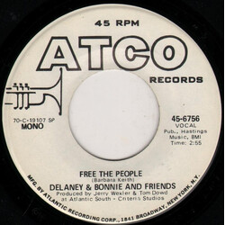 Delaney & Bonnie & Friends Free The People Vinyl 7" USED
