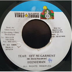 Beenie Man Tear Off Mi Garment Vinyl 7" USED