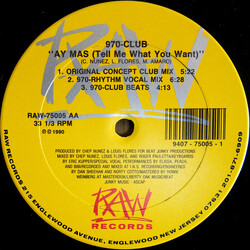 970-Club Ay Mas (Tell Me What You Want) Vinyl 12" USED