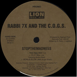 Rabbi 7x & The C.O.G.S. Stopthemadness / Loose Booty Vinyl 12" USED