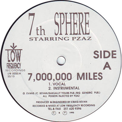 7th Sphere / Pzaz 7,000,000 Miles Vinyl 12" USED