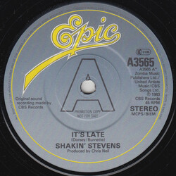 Shakin' Stevens It's Late Vinyl 7" USED