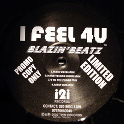 Blazin'Beatz I Feel 4U Vinyl 12" USED