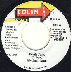 Elephant Man Beetle Juice Vinyl 7" USED