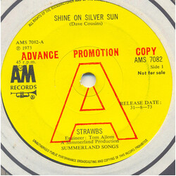 Strawbs Shine On Silver Sun Vinyl 7" USED