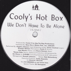Cooly's Hot Box We Don't Have To Be Alone Vinyl 12" USED