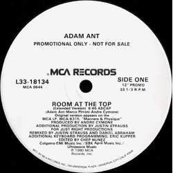 Adam Ant Room At The Top Vinyl 12" USED
