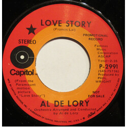 Al De Lory Love Story / Elegy Vinyl 7" USED