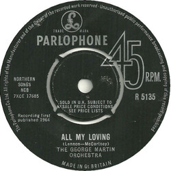 George Martin And His Orchestra All My Loving Vinyl 7" USED