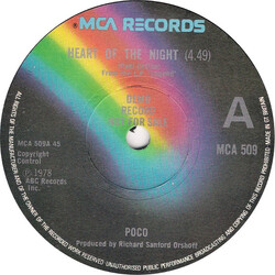 Poco (3) Heart Of The Night Vinyl 7" USED