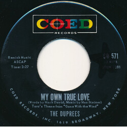The Duprees My Own True Love USED VINYL 7INCH 45 RPM SINGLE