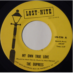 The Duprees My Own True Love Vinyl 7" USED