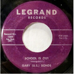 Gary U.S. Bonds School Is Out / One Million Tears USED VINYL 7INCH 45 RPM