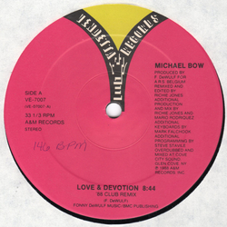 Michael Bow Love & Devotion - The '88 Remix Vinyl 12" USED