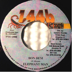 Elephant Man Bon Dem Vinyl 7" USED