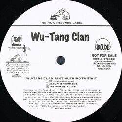 Wu-Tang Clan Wu-Tang Clan Ain't Nuthing Ta F' Wit / Shame On A Nigga Vinyl 12" USED