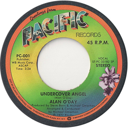 Alan O'Day Undercover Angel Vinyl 7" USED