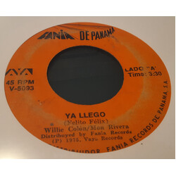 Willie Colón / Mon Rivera Ya Llego / Se Te Quemo La Casa Vinyl 7" USED