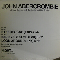 John Abercrombie Ethereggae / Believe You Me / Look Around Vinyl 12" USED
