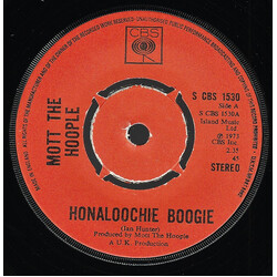 Mott The Hoople Honaloochie Boogie Vinyl 7" USED