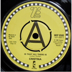 Cristina Is That All There Is? Vinyl 7" USED