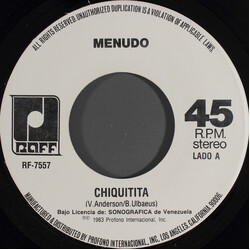 Menudo Chiquitita Vinyl 7" USED