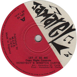 Honey Boy / Winston Curtis Let It Be Me Vinyl 7" USED