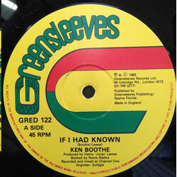 Ken Boothe If I Had Known Vinyl 12" USED