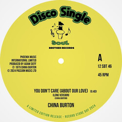 China Burton You Don't Care About Our Love Record Store Day 2024 Edition Vinyl 12" USED