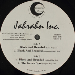 Jahrahn Inc. Black And Branded Vinyl 12" USED