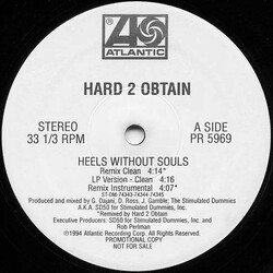 Hard 2 Obtain Heels Without Souls USED VINYL 12INCH 33 S RPM PROMO