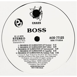 Boss (3) Progress Of Elimination USED VINYL 12INCH PROMO