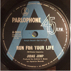 Judas Jump Run For Your Life Vinyl 7" USED
