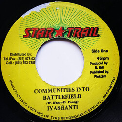 Iyashanti Communities Into Battlefield Vinyl 7" USED