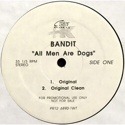 Red Bandit All Men Are Dogs USED VINYL 12INCH 33 S RPM PROMO STEREO