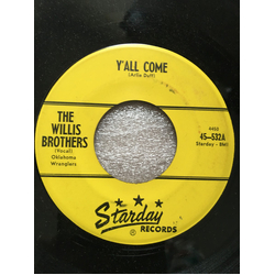 The Willis Brothers Y'All Come Vinyl 7" USED