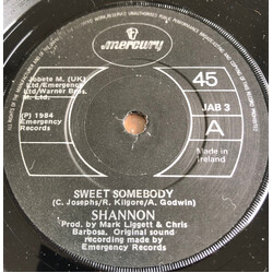 Shannon Sweet Somebody Vinyl 7" USED