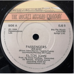 Elton John Passengers Vinyl 7" USED