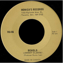 Johnny Clarke Behold Vinyl 7" USED