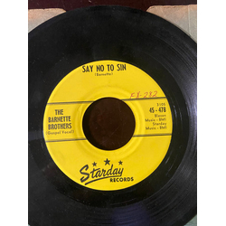 The Barnette Brothers Say No To Sin / Gonna Lean On The Lord Vinyl 7" USED