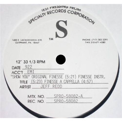 Jeff Redd Show You Vinyl 12" USED