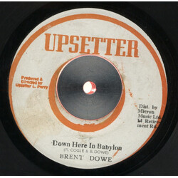 Brent Dowe Down Here In Babylon Vinyl 7" USED
