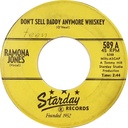 Ramona Jones Don't Sell Daddy Any More Whiskey / Fiddler Joe Vinyl 7" USED
