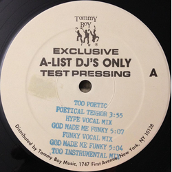Too Poetic Poetical Terror / God Made Me Funky Vinyl 12" USED