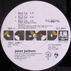 Janet Jackson Black Cat Vinyl 12" USED