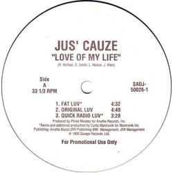 Jus' Cauze Love Of My Life Vinyl 12" USED