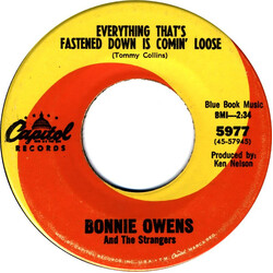 Bonnie Owens Everything That's Fastened Down Is Comin' Loose USED VINYL 7INCH 45 RPM SINGLE